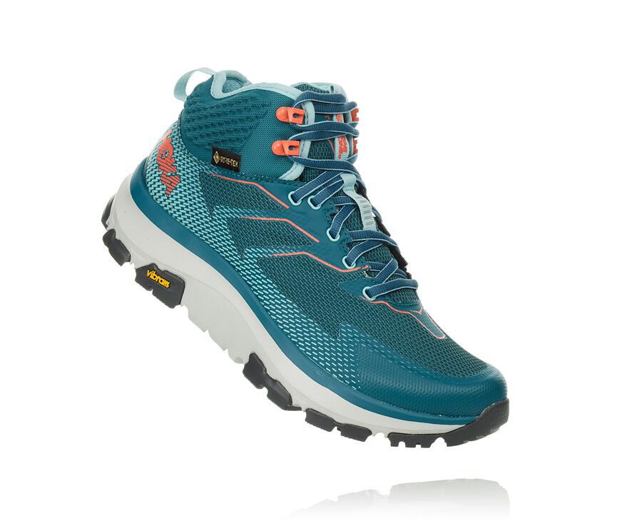 Hoka Womens Hiking Boots NZ - Hoka Toa Gore-Tex Turquoise (FAQ715094)